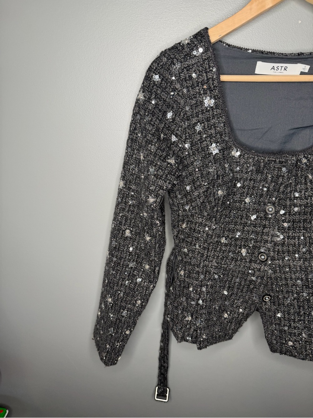 ASTR the Label Carolyn Sequin Tweed Jacket - Picture 7 of 13